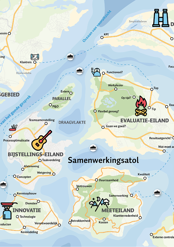 Fictieve landkaart op maat gemaakt
